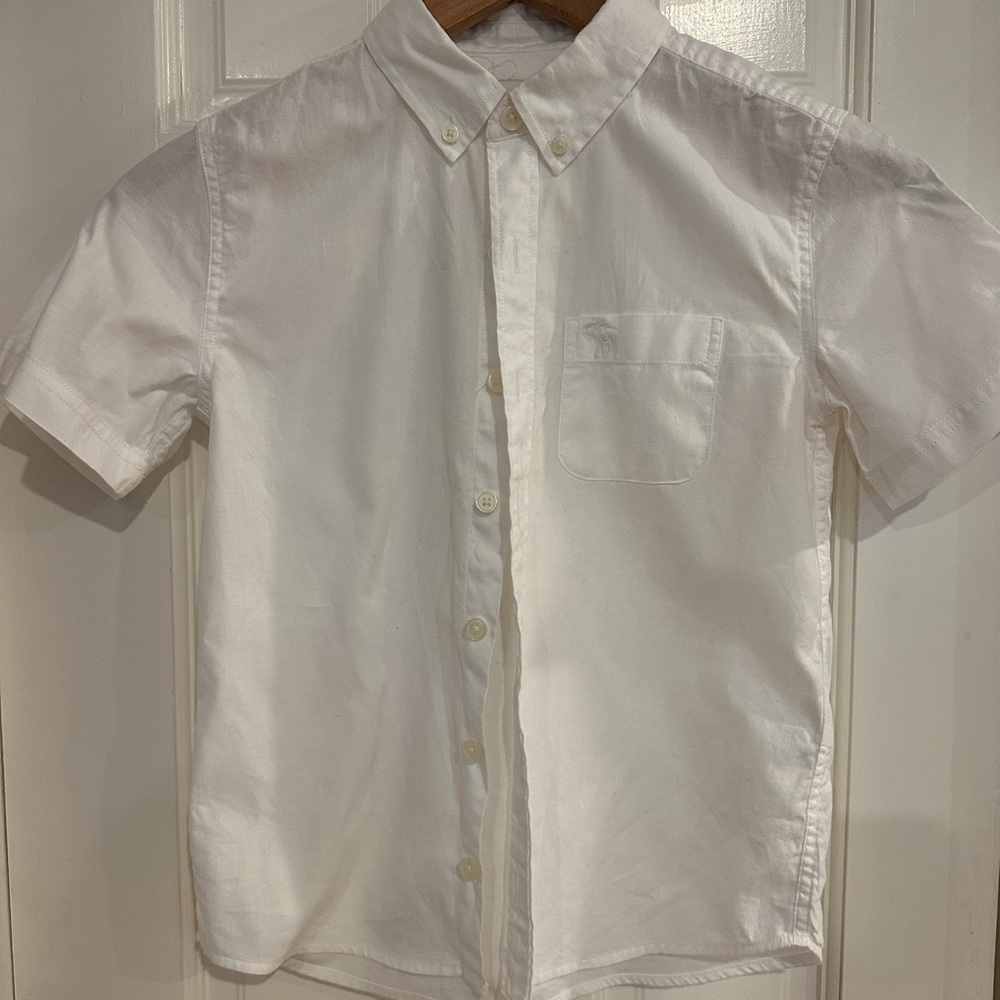 Abercrombie Kids White Casual Button Down Shirt